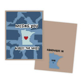 Graphic of handmade greeting card of Minnesota.