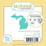 Graphic of Across America - Michigan Die & Clear Stamp Combo which is used for papercrafting.