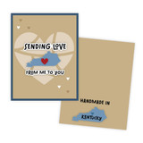 Graphic of handmade greeting card of Kentucky.
