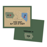 Graphic of handmade greeting card of Iowa.