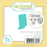 Graphic of Across America - Indiana Die & Clear Stamp Combo which is used for papercrafting.