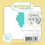 Graphic of Across America - Illinois Die & Clear Stamp Combo which is used for papercrafting.