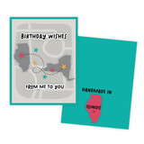 Graphic of handmade greeting card of Illinois.