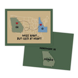 Graphic of handmade greeting card of Georgia.