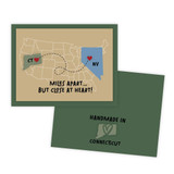 Graphic of handmade greeting card that is of Connecticut.