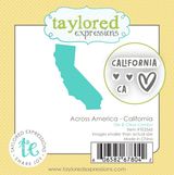Graphic of Across America - California Die & Clear Stamp Combo used for papercrafting.