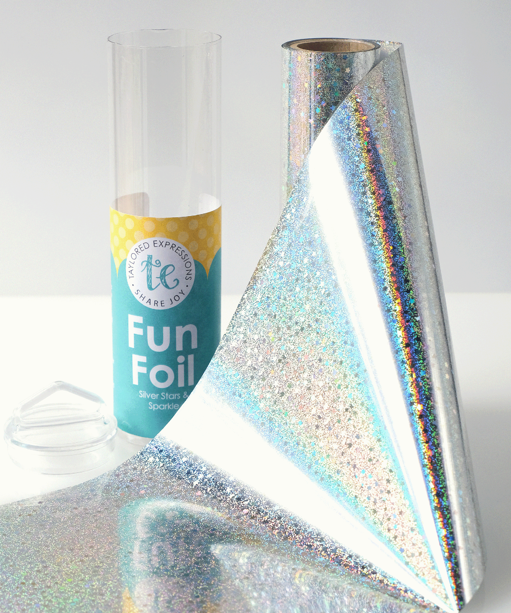 Holographic Silver Glitter Fun Foil