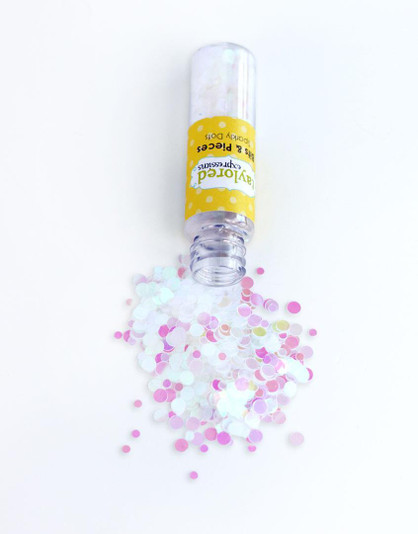 Image of Bits & Pieces - Sparkly Dots falling out of the tube they're in.