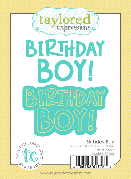 Graphic of Birthday Boy Die Set which is used for papercrafting.