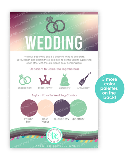 Graphic of Palette Playbook - Wedding which is used for color swatching.