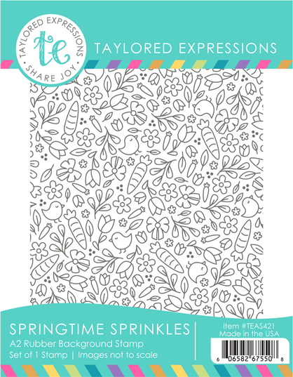 Graphic of Springtime Sprinkles Background Stamp which is used for papercrafting.