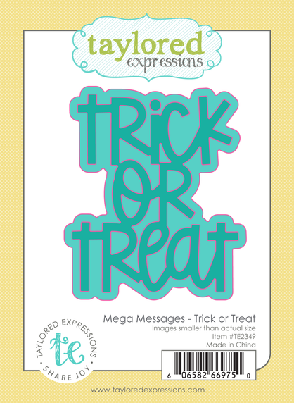 Graphic of Mega Messages Die Set - Trick or Treat which is used for papercrafting.