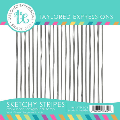 Graphic of Sketchy Stripes 6x6 Background Stamp which is used for papercrafting.