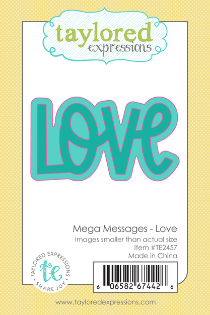 Graphic of Mega Messages Die Set - Love which is used for papercrafting.