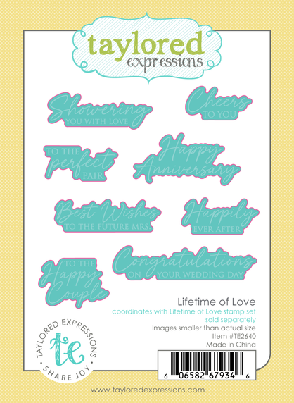 Graphic of Lifetime of Love Dies which is used for papercrafting.
