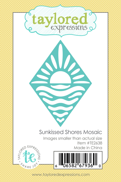 Graphic of Sunkissed Shores Mosaic Die which is used for papercrafting.