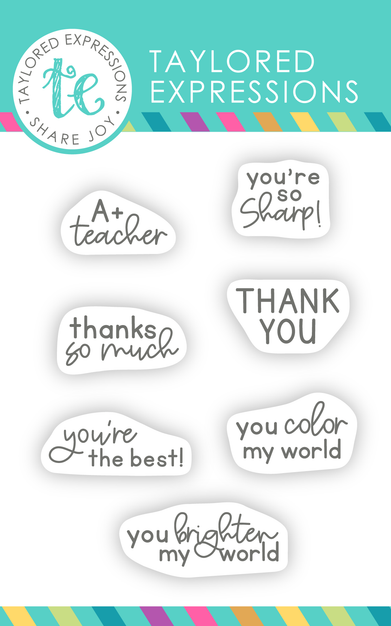 Graphic of Color Me Grateful Clear Stamp Set which is used for papercrafting.
