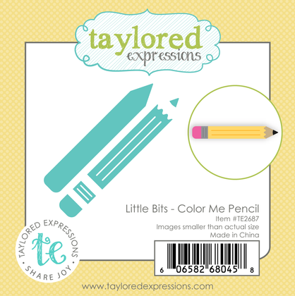 Graphic of Little Bits Die Set - Color Me Pencil which is used for papercrafting.