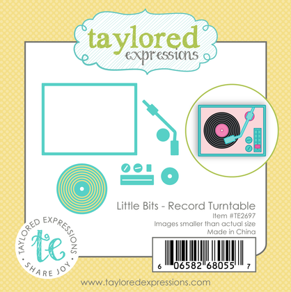 Graphic of Little Bits Die Set - Record Turntable which is used for papercrafting.