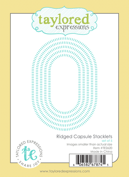 Graphic of Ridge Capsule Stacklets Die Set which is used for papercrafting.