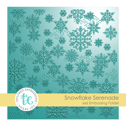 Graphic of Snowflake Serenade Embossing Folder which is used for papercrafting.