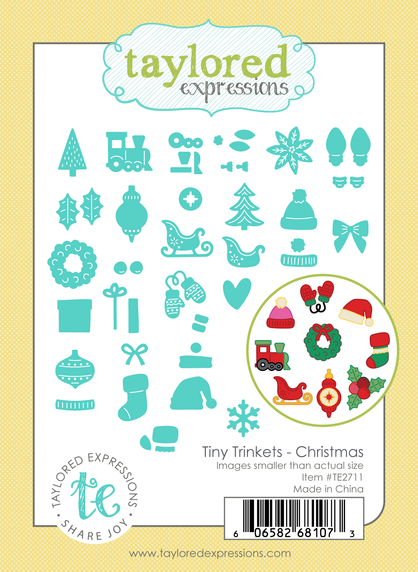 Graphic of Tiny Trinkets Die Set - Christmas which is used for papercrafting.