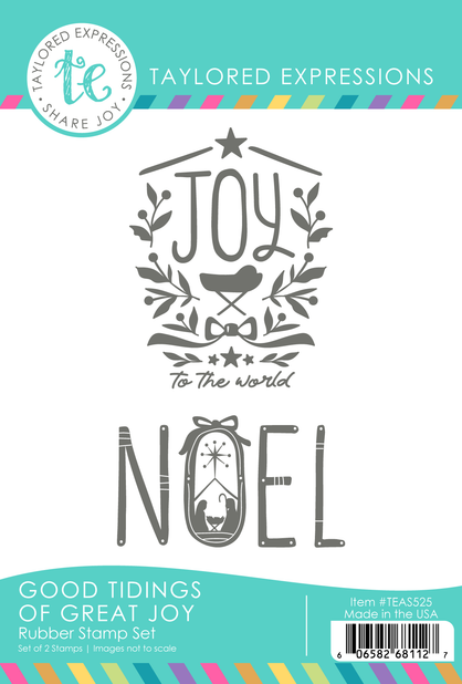Graphic of Good Tidings of Great Joy Stamp Set which is used for papercrafting.