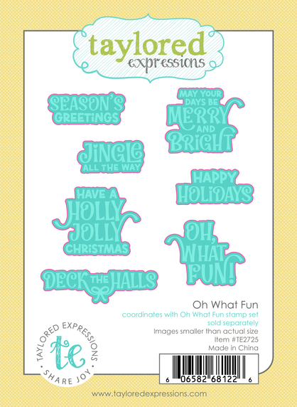 Graphic of Oh What Fun Dies which is used for papercrafting.