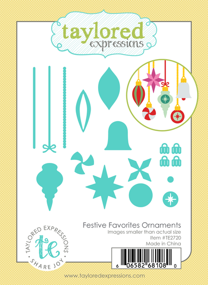 Graphic of Festive Favorites Ornaments Die Set which is used for papercrafting.