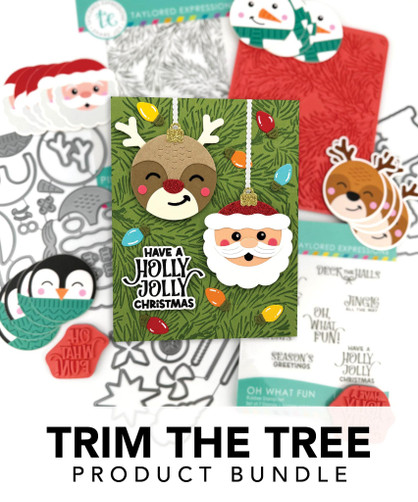 Graphic of Trim the Tree Bundle which is used for papercrafting.
