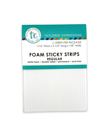 Image of Foam Sticky Strips - Regular in packaging.