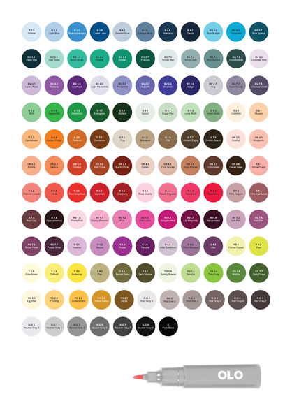 OLO Fine Nib Markers - 128 Color Set
