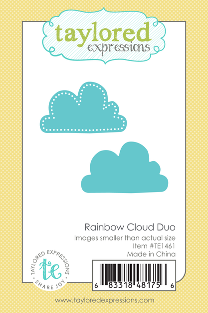 Graphic of Rainbow Cloud Duo dies which create clouds for papercrafting.