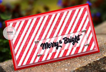 Mini Slim Stencil - Candy Cane Stripes