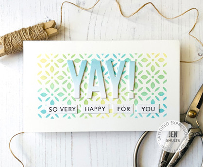 Mini Slim Stencil - Floral Lattice