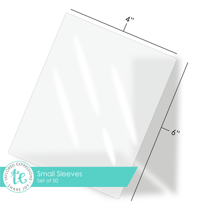 Image of Simple Storage Sleeves - Small with measurements 4x6.