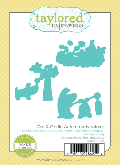 Graphic of Gus & Gertie - Autumn Adventures Dies that cuts out autumn themed activities for papercrafting.