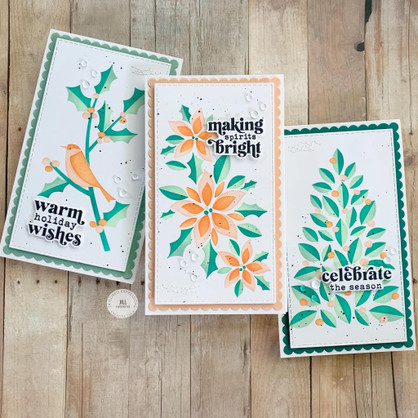 Triple Slim Layering Stencil - Holly Holiday