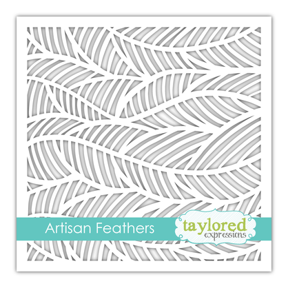 Artisan Feathers Stencil