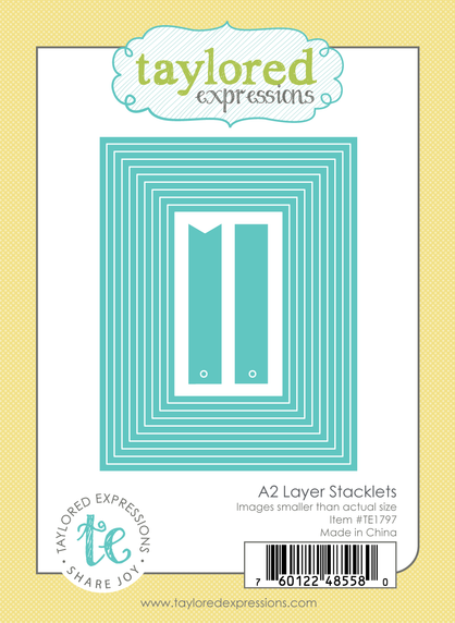 Graphic of A2 Layer Stacklets steel die for paper crafting.