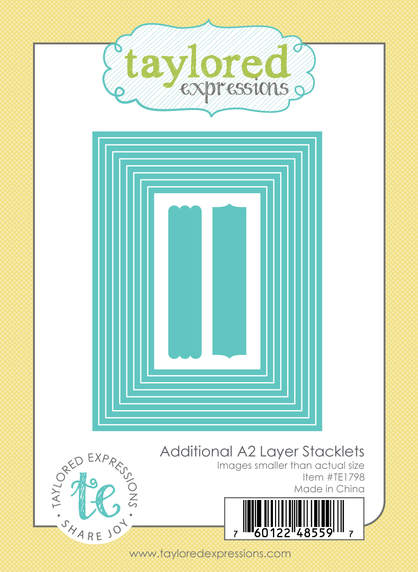 Graphic of Additional A2 Layer Stacklets steel die that cuts out borders for paper crafting.