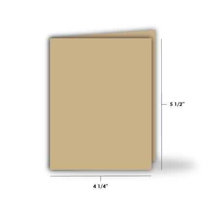 Heavyweight A2 Card Bases Toffee (Side Fold)