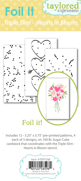 Foil It - Triple Slim Hearts in Bloom