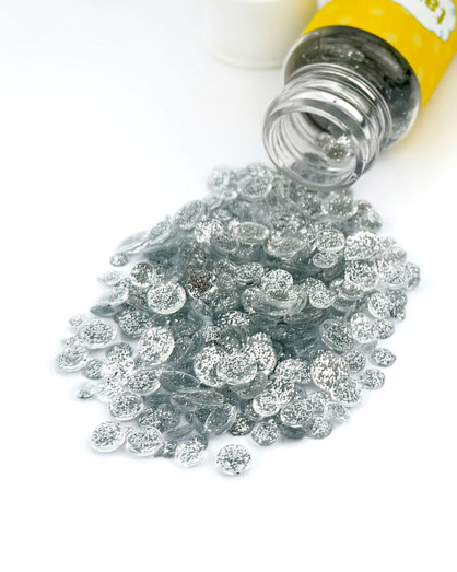 Bits & Pieces - Silver Glitter Drops