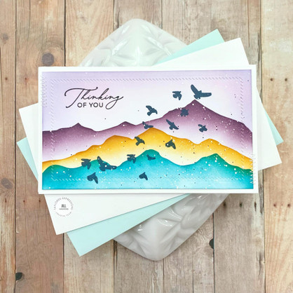 Set the Scene Stencil Strips - Mountaintops