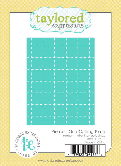 Graphic of pierced grid cutting plate steel die for paper crafting.