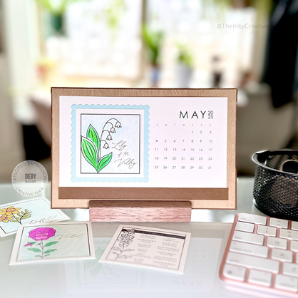 Square Calendar Cards - Birth Flowers