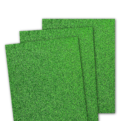 Image of Glitter Cardstock - Dill Pickle which is a color of green.