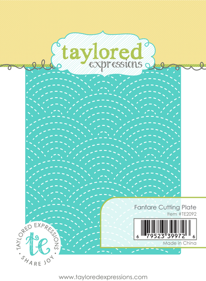 Graphic of fanfare steel die cutting plate which is arched circles for paper crafting.