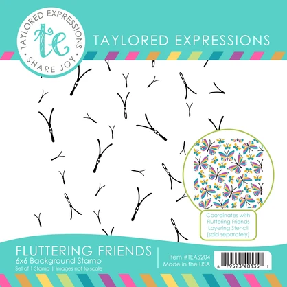 Fluttering Friends 6x6 Background Stamp